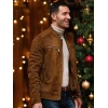 Garrett Marcantel 12 Dates of Christmas Brown Leather Jacket
