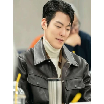 Genie Make a Wish Kim Woo-bin Black Leather Jacket