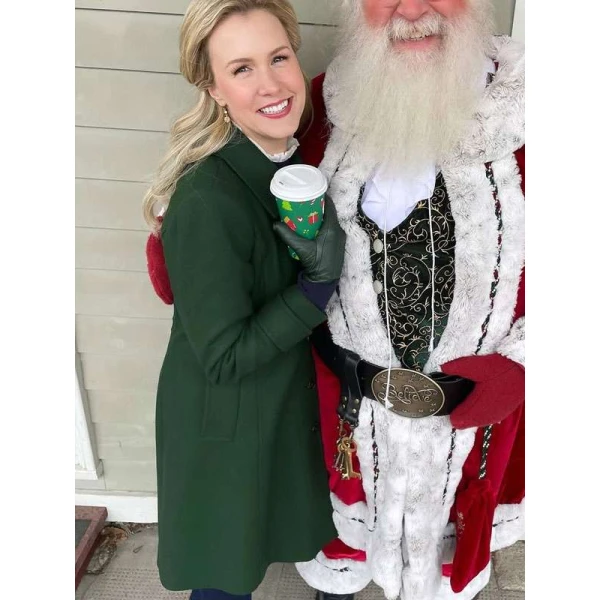 Ginna Claire Mason A Newport Christmas Green Trench Coat