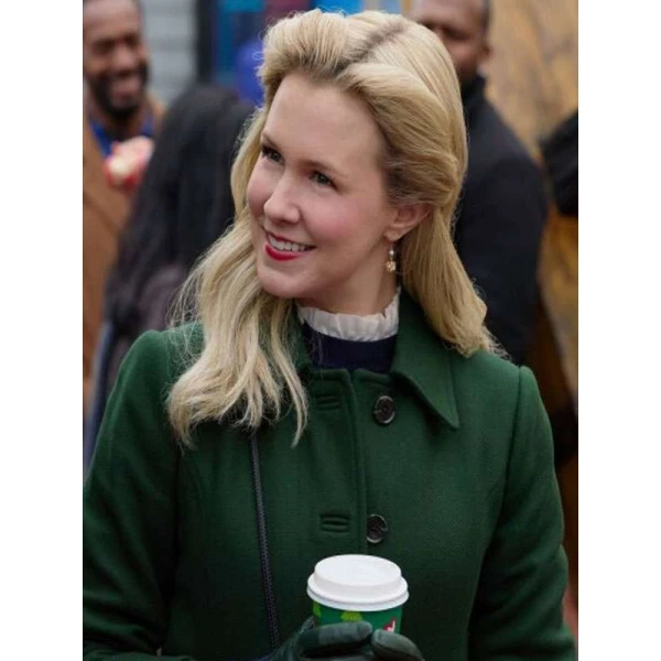 Ginna Claire Mason A Newport Christmas Green Trench Coat