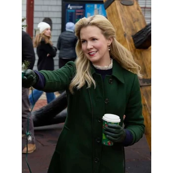 Ginna Claire Mason A Newport Christmas Green Trench Coat