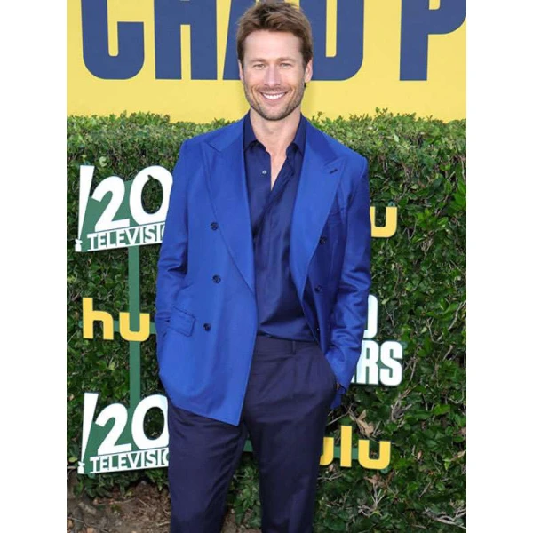 Glen Powell Chad Powers Blue Blazer