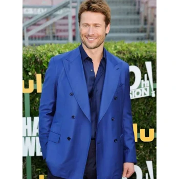 Glen Powell Chad Powers Blue Blazer