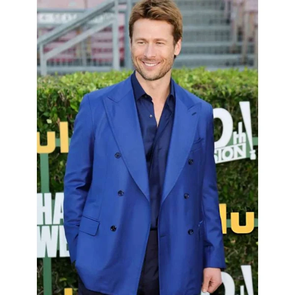 Glen Powell Chad Powers Blue Blazer