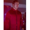 Glen Powell The Running Man 2025 Red Jacket