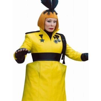 Glenn Close Sunrise on the Reaping Yellow Leather Coat