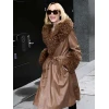 Goldie Boutilier Brown Shearling Leather Coat