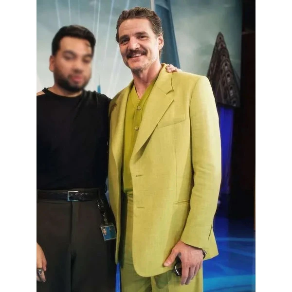 Good Morning  2025 America Pedro Pascal Green Blazer suite