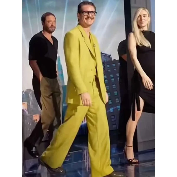 Good Morning  2025 America Pedro Pascal Green Blazer suite