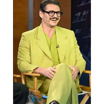 Good Morning  2025 America Pedro Pascal Green Blazer suite