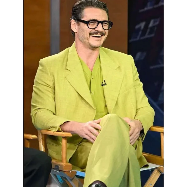 Good Morning  2025 America Pedro Pascal Green Blazer suite