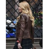 Gossip Girl Blake Lively Brown Leather Jacket