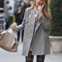 Gossip Girl Blake Lively Grey Wool Coat
