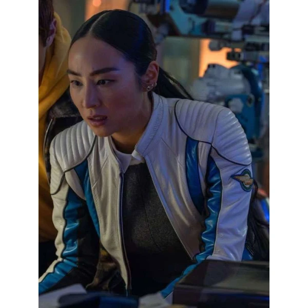 Greta Lee Tron Ares Leather Jacket