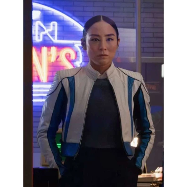 Greta Lee Tron Ares Leather Jacket