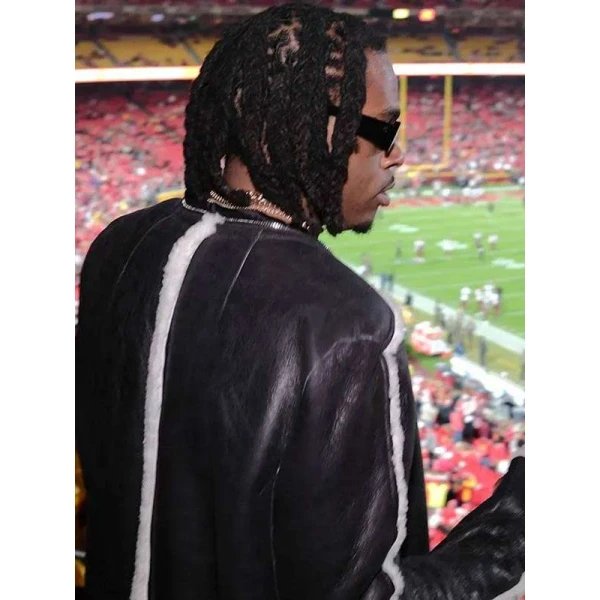 Gunna X Monday Night Football Shearling Leather Coat