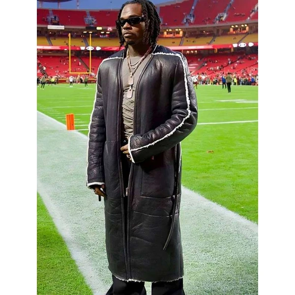 Gunna X Monday Night Football Shearling Leather Coat