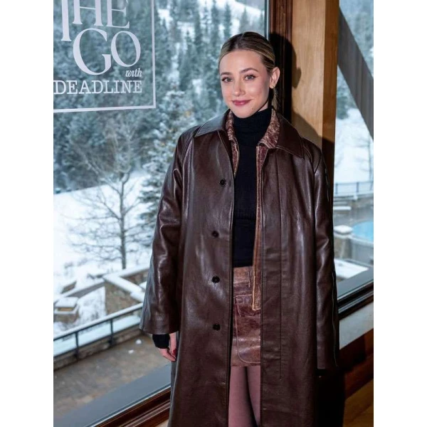Hal and Harper Lili Reinhart Sundance Film Festival Brown Coat