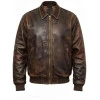Halloween Brown Skull Leather Jacket