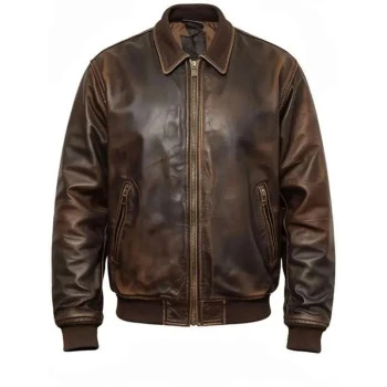 Halloween Brown Skull Leather Jacket
