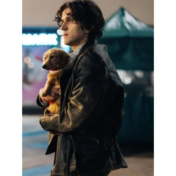 Harry Melling Pillion Black Leather Jacket