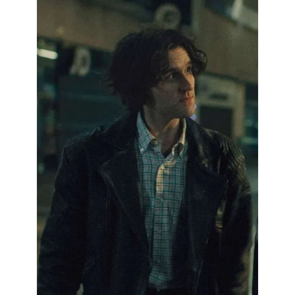 Harry Melling Pillion Black Leather Jacket