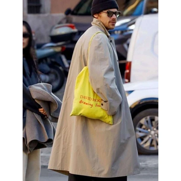 Harry Styles 2025 Beige Trench Coat