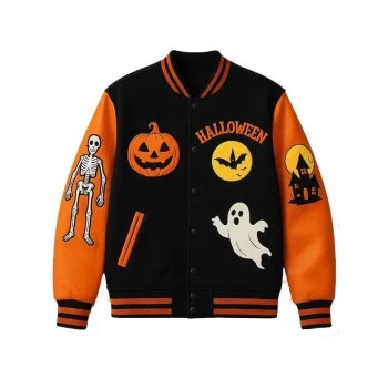 Haunted House Skeleton Varsity Jacket