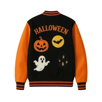 Haunted House Skeleton Varsity Jacket