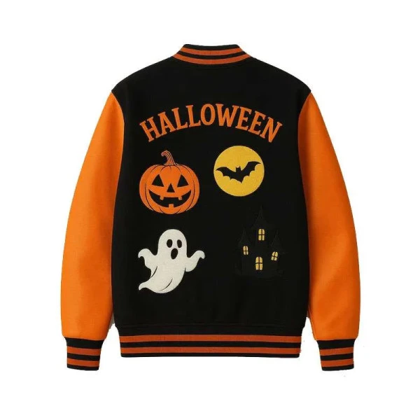 Haunted House Skeleton Varsity Jacket