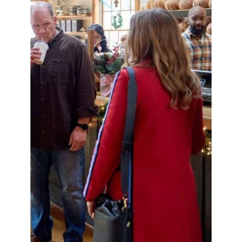 Holland Roden A Bills Love Story Red Stripe Coat