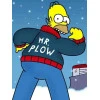 Homer Simpson Red Mr Plow Coat for Winter