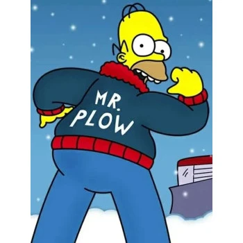 Homer Simpson Red Mr Plow Coat for Winter