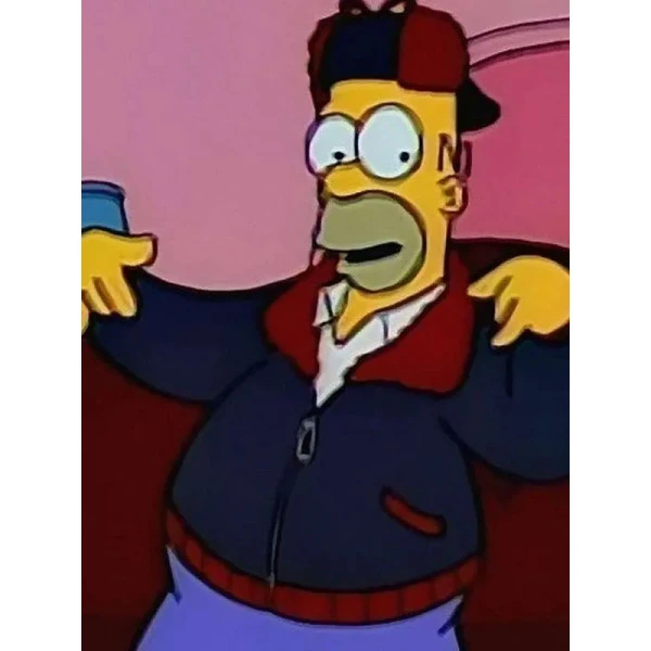 Homer Simpson Red Mr Plow Coat for Winter