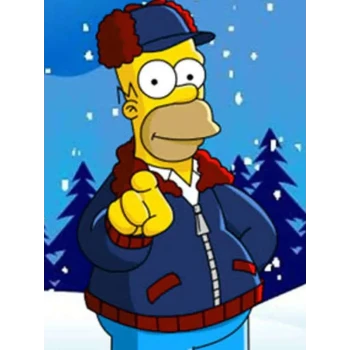Homer Simpson Red Mr Plow Coat for Winter