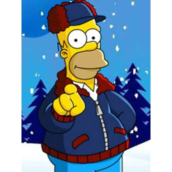 Homer Simpson Red Mr Plow Coat for Winter