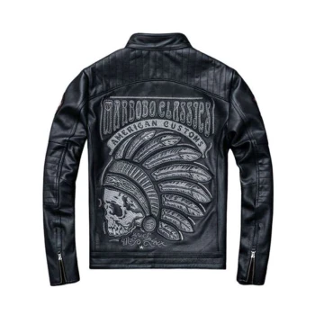 Indian Skull Leather Jacket