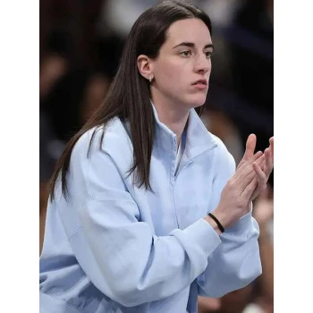 Caitlin Clark Game Day Blue Jacket Indiana Fever vs Atlanta Dream