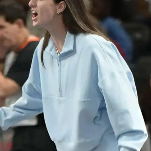 Caitlin Clark Game Day Blue Jacket Indiana Fever vs Atlanta Dream Caitlin Clark Game Day Blue Jacket Indiana Fever vs Atlanta Dream