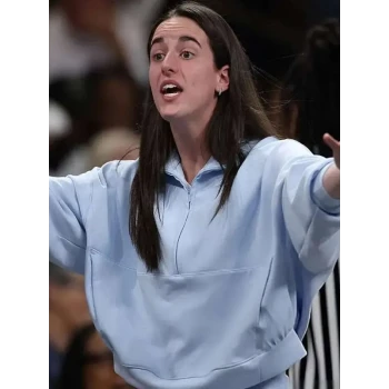 Caitlin Clark Game Day Blue Jacket Indiana Fever vs Atlanta Dream