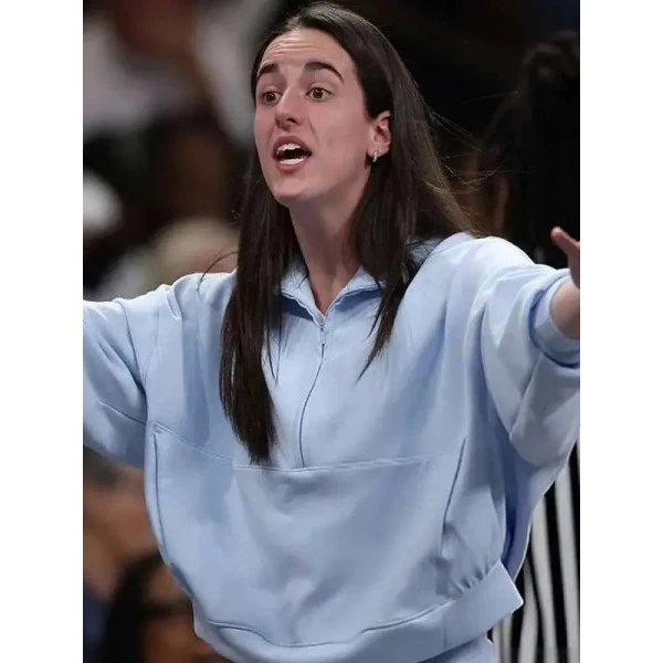 Caitlin Clark Game Day Blue Jacket Indiana Fever vs Atlanta Dream