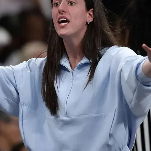 Caitlin Clark Game Day Blue Jacket Indiana Fever vs Atlanta Dream