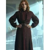 Isadora Capri Burgundy Coat - Season 2 Wednesday