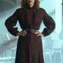 Isadora Capri Burgundy Coat - Season 2 Wednesday