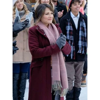 Italia Ricci Love in Winterland Maroon Coat