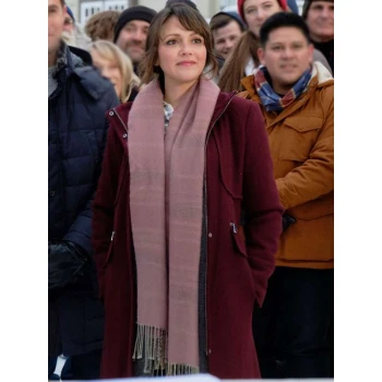 Italia Ricci Love in Winterland Maroon Coat