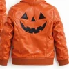 Jack O Lantern Halloween Leather Jacket