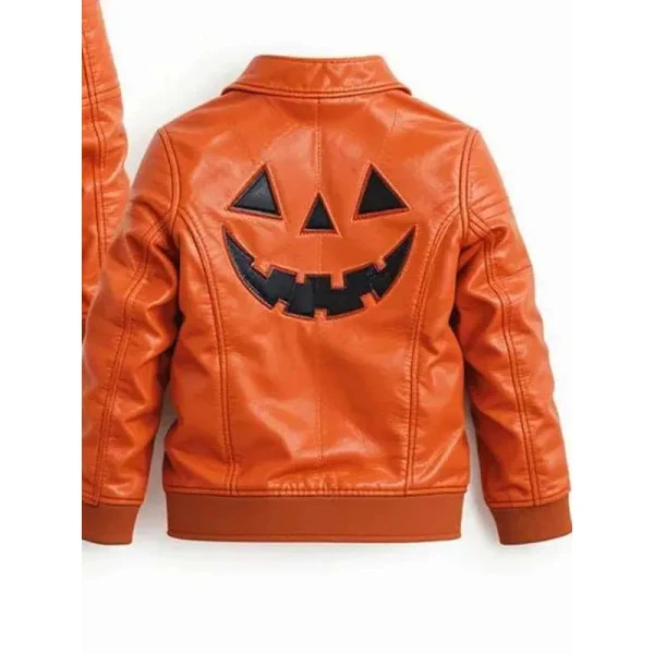 Jack O Lantern Halloween Leather Jacket