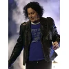 Jack White Halftime Show Black Leather Jacket