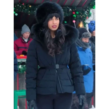 Jameela Jamil A Merry Little Ex Mas Puffer Jacket